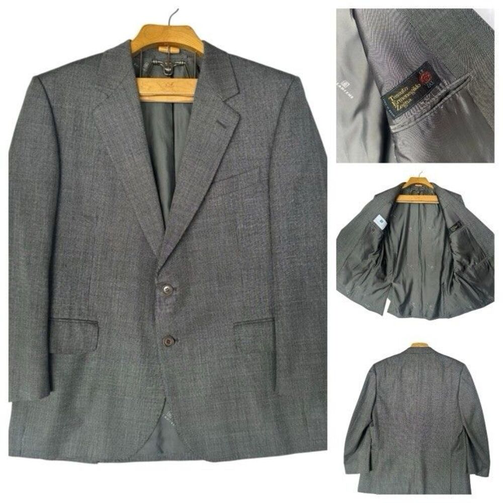 Ballantyne x Tessuto Ermenegildo Zegna Men’s Wool Suit Jacket Gray EU 52/US 42